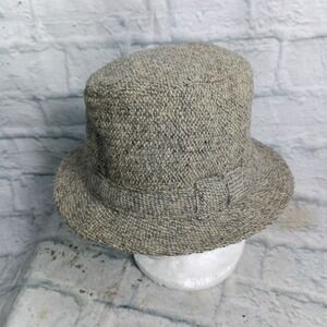 Millars Clifden Connemara Gray Irish Tweed Wool Hat Milano Style Mens Size 7 1/4